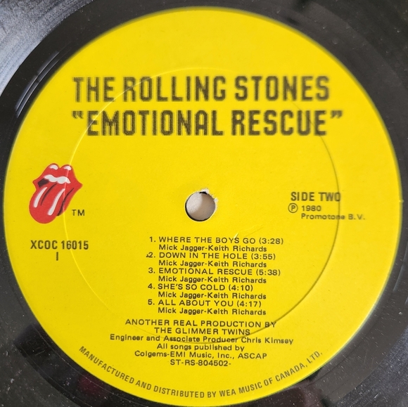 The Rolling Stones Vinyl Record Emotional Rescue with Poster First Pressing EX - Picture 4 of 13